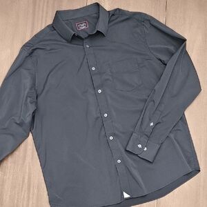 UNTUCKit Black Casual Button Down Shirt Stretch Men's XL